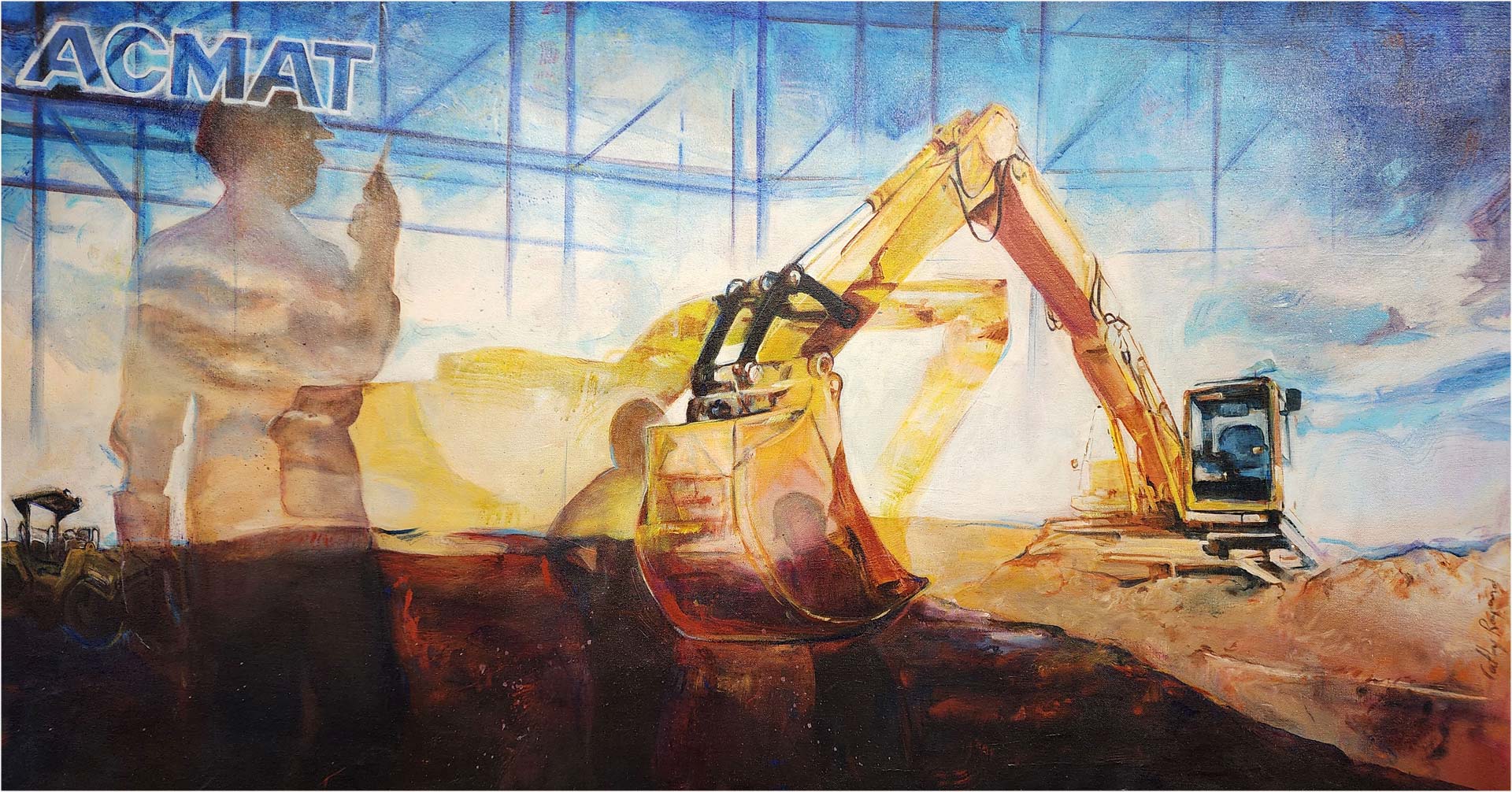 Peinture artistique d'équipement de construction ACMAT